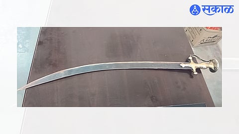 A sword recovered from the youth
