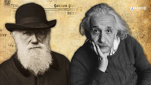 theories of Charles Darwin and Albert Einstein