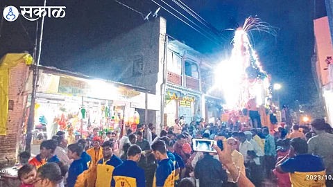Devotees participating in the Rath Yatra of Shri Lord Balaji.