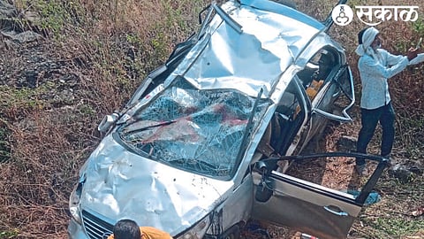 Overturned car while speeding.