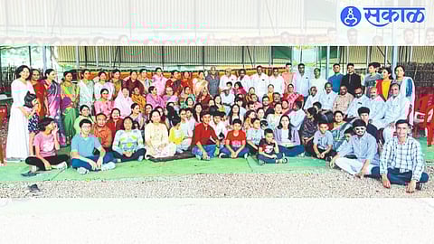 All four generations of the Ahire family gathered in the field of progressive farmer Subhash Ahire from Brahmangaon for brother sowing.