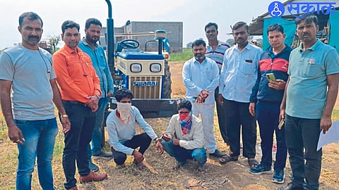 After detaining the accused along with the tractor, police officers, staff.