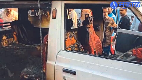 Omni car damaged after gas explosion.