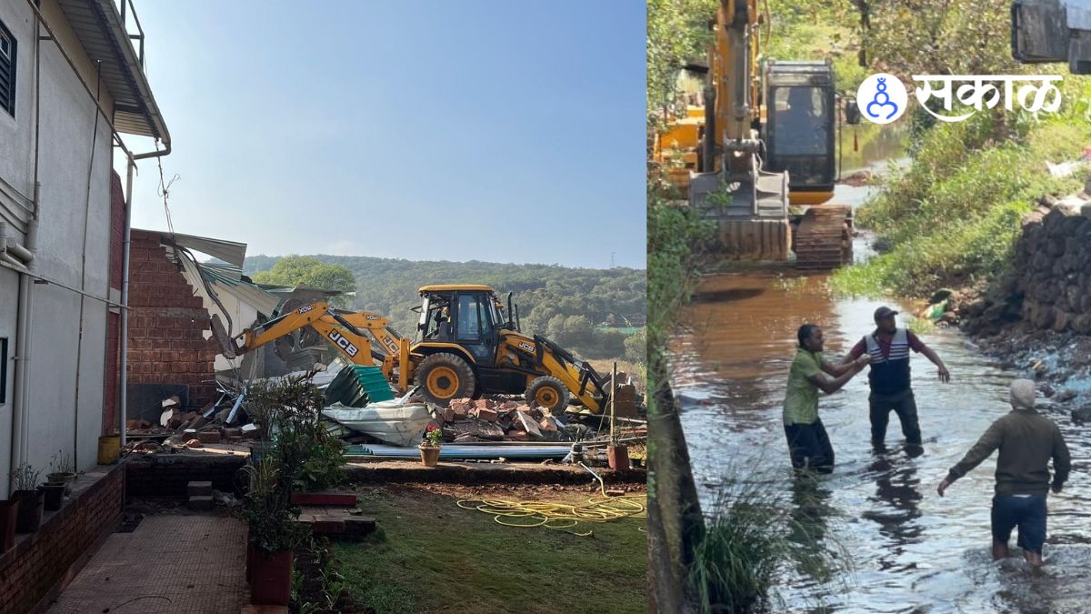 Illegal Construction in Venna Lake Area Mahabaleshwar