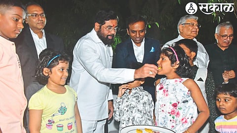 Child patients who received successful treatment at HCG Humanity Cancer Center participated in a special function organized on the occasion of Diwali at Chief Minister's official residence 'Varsha'.