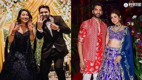 anurag worlikar and malvika engagement with their partners