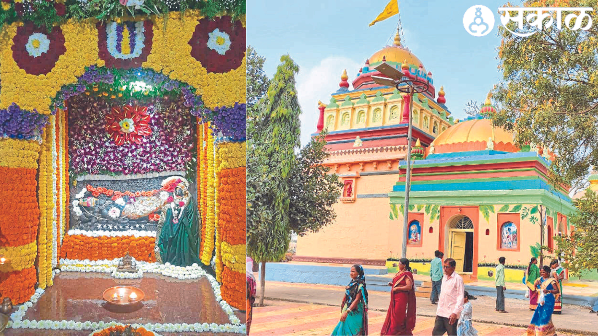 Temple of Sri Kanhayalal Maharaj.
Idol with decorations in Shri Kanhayalal Maharaj Temple.
