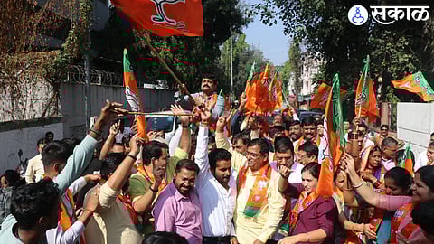 celebration in BJP office over winning Assembly Elections 2023 Result nashik news