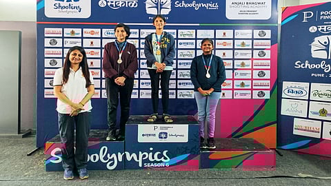 Schoolympics 2023 : सकाळ स्कूलिंपिक नेमबाजीत समर्थ, आर्या, अनिरुद्ध, सानिकाला सुवर्ण