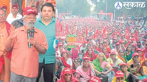 On Monday, Kishore Dhamale addressed the Birhad Mahamorcha on foot for various demands by Satya Shodhak Shetkari Sabha. Neighbor Adv. Vishal Salve, Anand Londhe, Sattar Shah etc. front marcher.