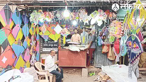 Shops decorated with attractive kites