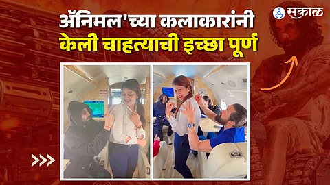 Actors of the 'Animal' movie fulfilled a fan's wish while traveling in a plane, the video went viral