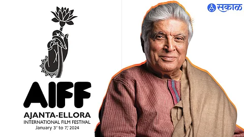 Javed Akhtar Honored with padmapani lifetime achievement award at ajintha verul film festival