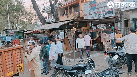 Team during encroachment action in Ambad Industrial Estate
