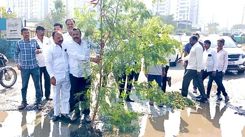 pune yewalewadi to bopdev ghat road condition strike for pothole repair kondhwa