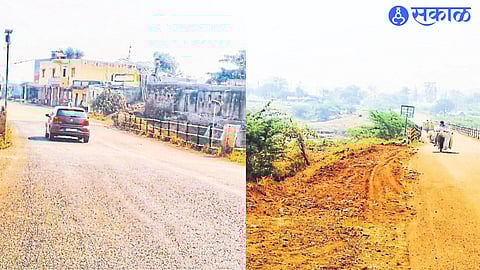 Narrow bridge near Wakhari village on Nandgaon-Malegaon road. In the second photo, the narrow bridge over the Panzhan River near the Nagya-Sakya Dam