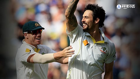 Mitchell Johnson vs David Warner Marathi News