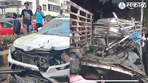 oxygen Cylinder blast in Shantiniketan Chowk area on Gangapur Road nashik news