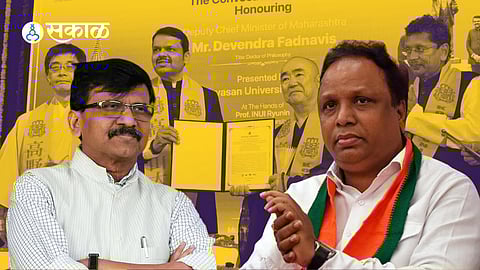 BJP Ashish Shelar slam Sanjay raut over devendra fadnavis awarded honorary doctorate degree
