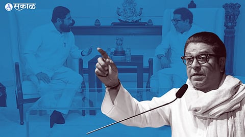 Raj Thackeray : सकाळी भेट अन् संध्याकाळी टोमणा; ''एकनाथ शिंदे म्हणजे 'वडापाव'मधला वडा...''