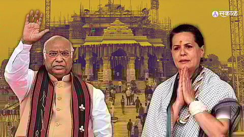 Mallikarjun Kharge and Sonia Gandhi