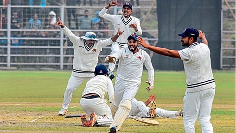 ranji trophy shivam dube bowling contribution to victory to mumbai team bihar