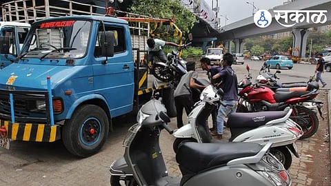 Municipal Corporation decided to confiscate two wheelers parked on road