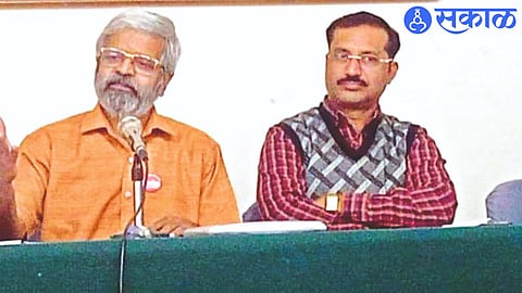 Kishore Dhamale spoke about the rebel Maratha Sahitya Sammelan on Tuesday.