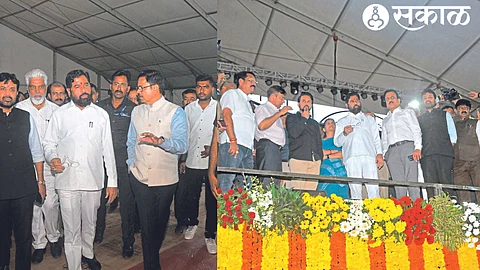 Chief Minister Eknath Shinde at the main ground of National Youth Festival inaugurated by Prime Minister Narendra Modi
