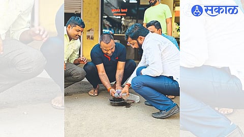 Sudham Demsey and colleagues tending to an unconscious party.