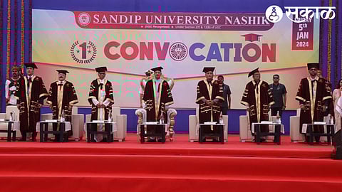 Governor Ramesh Bais addresses students at sandip foundation university convocation Nashik News