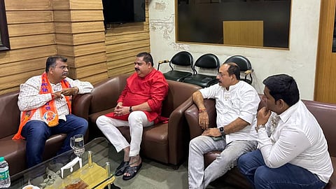 Vikas Mhatre and minister ravindra chavan