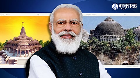 Narendra Modi position in BJP during the Ayodhya Ram mandir andolan marathi news