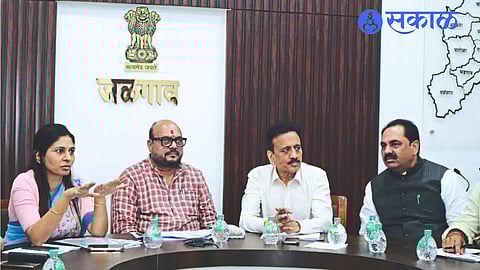 MP Raksha Khadse speaking in a meeting with the officials of the National Highway Authority at the Collector's office