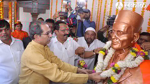Swatantra Veer Vs. Savarkar Memorial Vs. Former Chief Minister and Shiv Sena chief Uddhav Thackeray etc. during the puja of Savarkar's partial statue