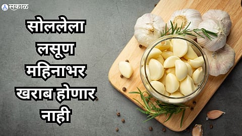 Garlic Kitchen Hacks : सोललेला लसूण महिनाभर खराब होणार नाही, स्टोर करण्यासाठी 'या' टिप्स फॉलो करा