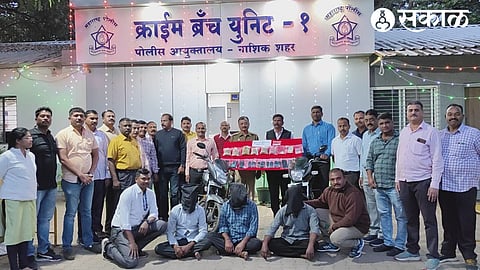 Suspects arrested along with seized items from Tavali Fata area. A team of City Crime Branch Unit One