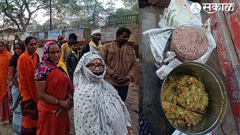 Relatives of patients at civil hospital nashik getting food every day due to saibless foundation routine humanity news