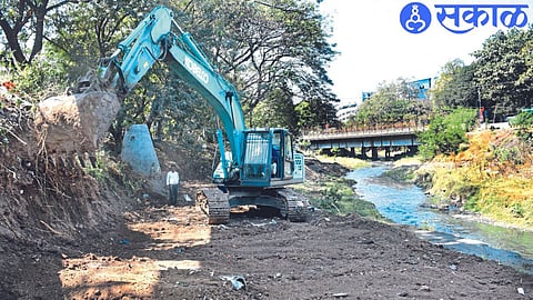 Gabion wall work started along Nandini River