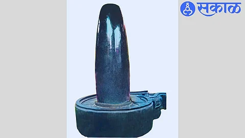 Twelve feet unbroken Narmadeshwar Shivling
