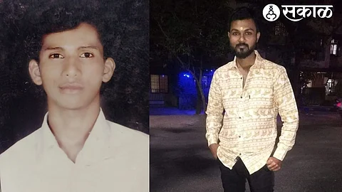 Anand Ambekar in red circle and Late anand ingale
