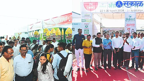 MLA Rajesh Padvi while inaugurating the agricultural exhibition at Shahada