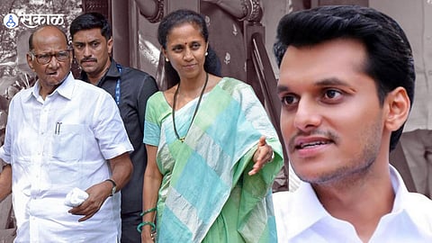 Yugendra Pawar Nephew of Ajit Pawar Visit Supriya Sule