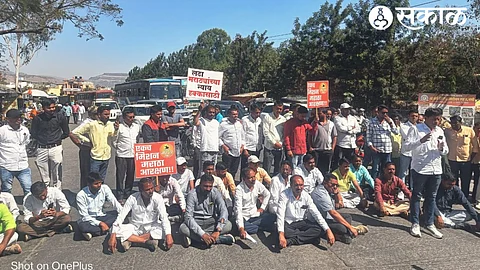 Rasta Roko by Maratha Samaj at vani