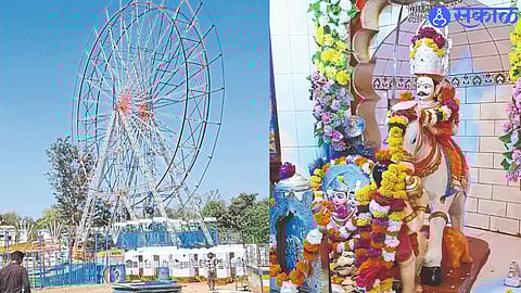 Entered skywatching. In second photograph, idol of Shri Khanderao Maharaj.