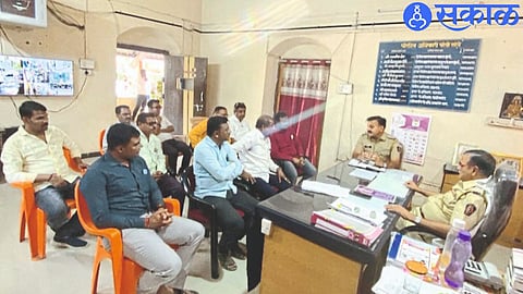 Sub Divisional Police Officer Sunil Nandwalkar during the review meeting.