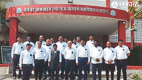 All the faculty members of the college participated in wearing black tape for various pending demands, including that the state government should follow the UGC norms regarding faculty recruitment.