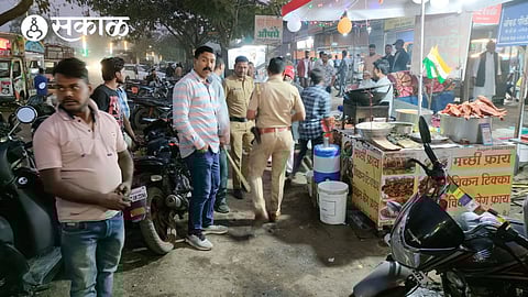 Ongoing foot patrolling of the police within the limits of Chunchale Police Station.