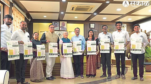 Dr. Madhuri Kanitkar, Chancellor of Maharashtra University of Health Sciences Lt. Gen. (Retd.) while unveiling the poster of Jijisha International Conference. including other approvals.