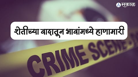 शेतीच्या वादातून भावांमध्ये कोयत्याने हाणामारी